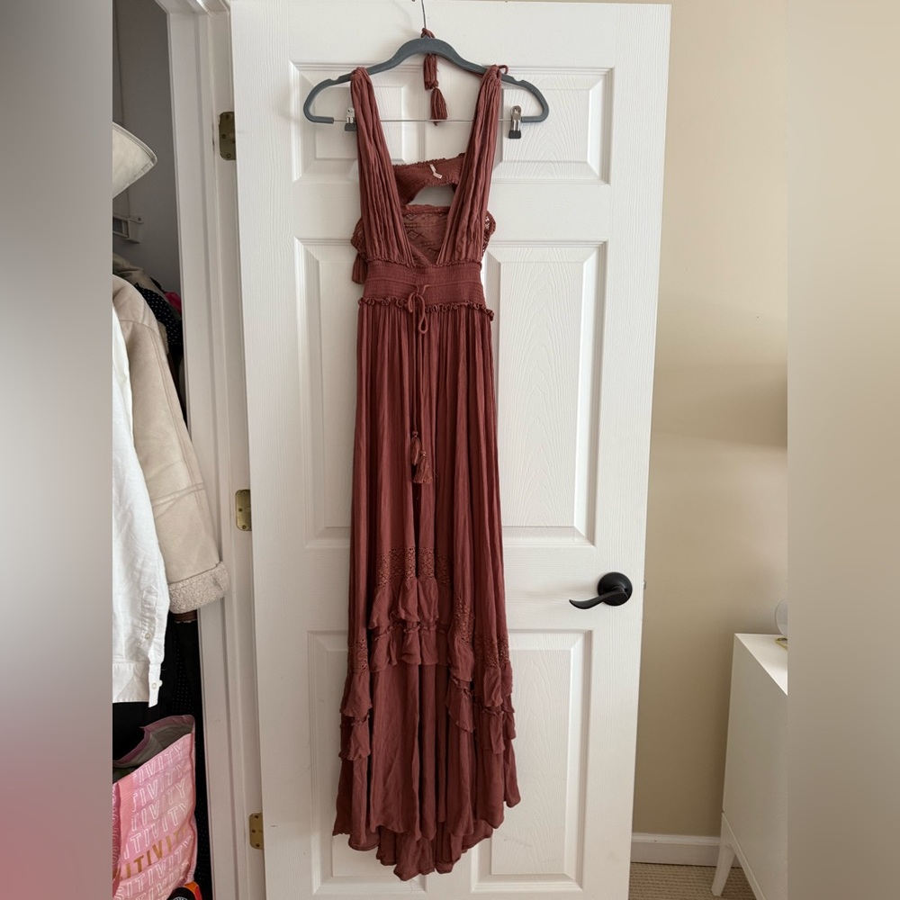 Free People Santa Maria dress, rust brown, size M